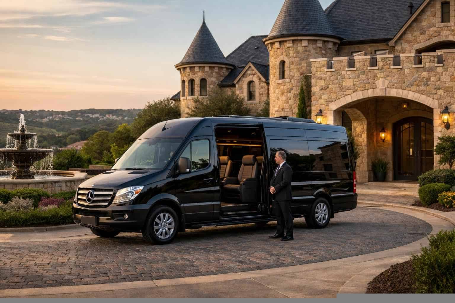 Luxury Passenger Van with Driver in Castle Hills Texas