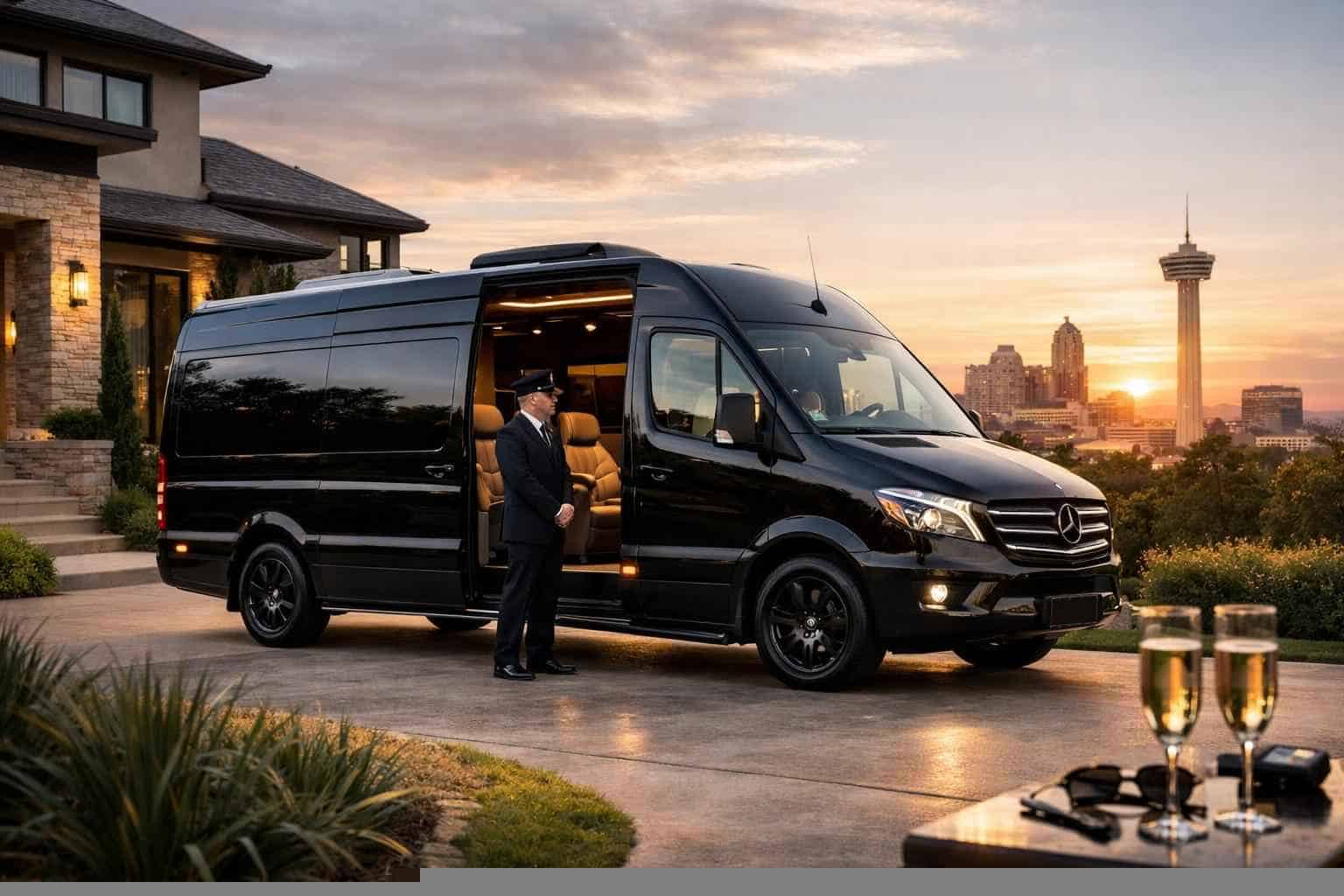 Luxury Sprinter Van Rental with Driver in Kirby Texas