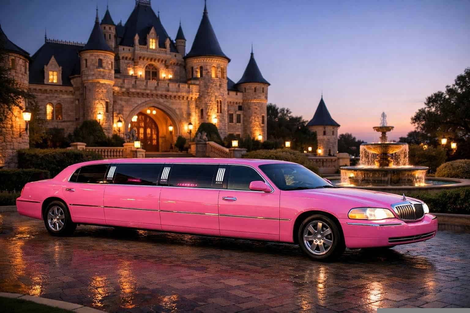 Pink Limo Rental Castle Hills TX