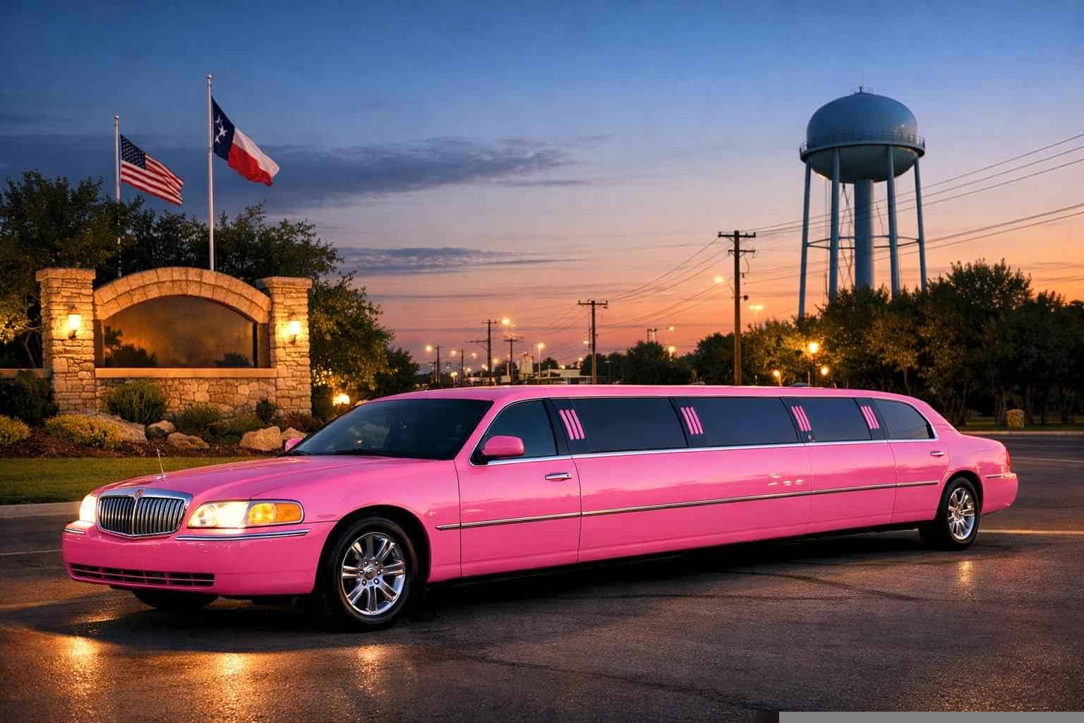 Pink Limo Rental Near Me Kirby TX
