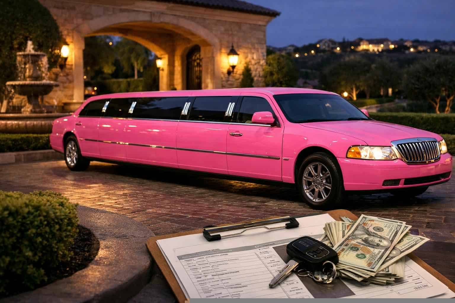 Pink Limo Rental Prices in Castle Hills TX