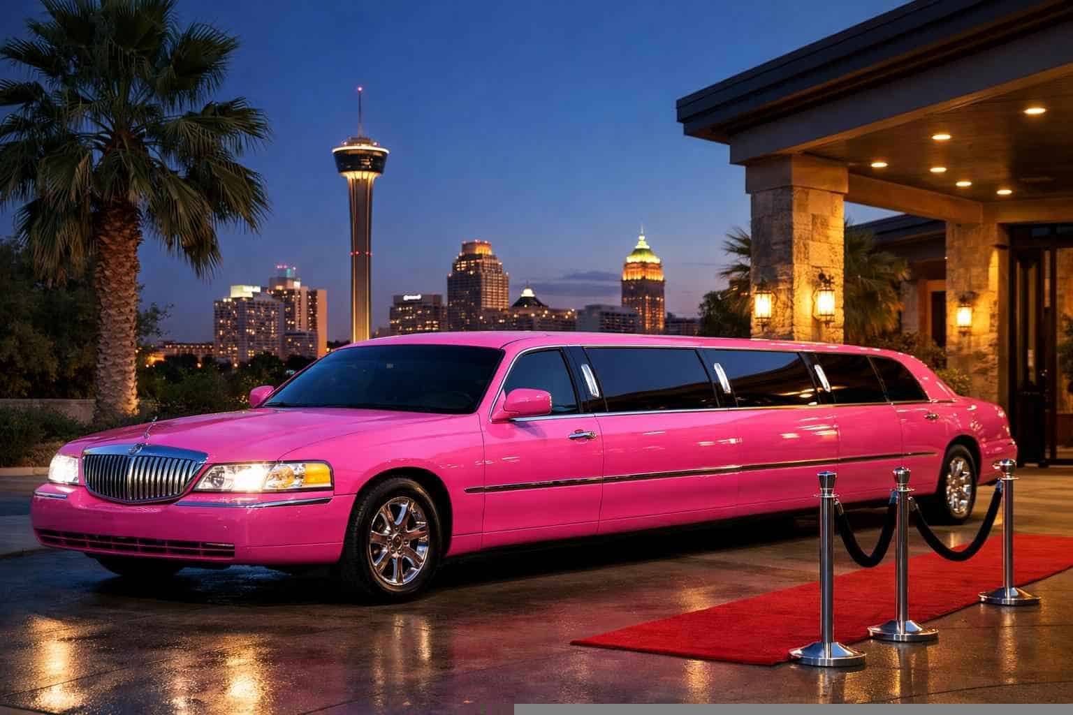 Pink Limo Rental Services in Kirby Texas
