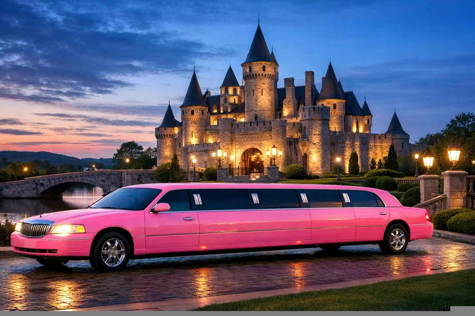 Pink Limousines in Castle Hills Texas