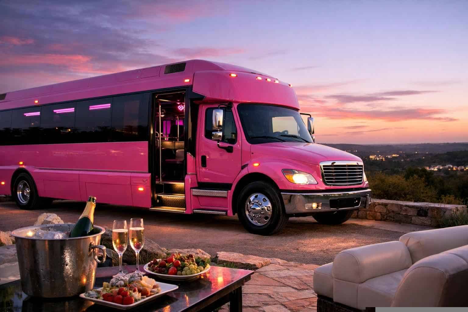 Pink Party Bus Rental Bulverde TX