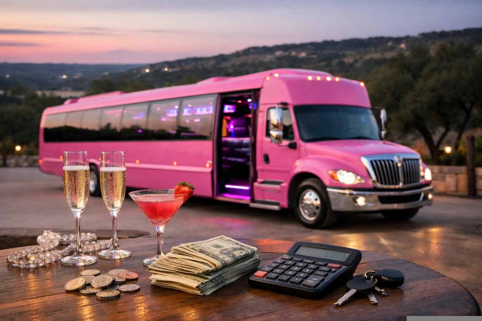 Pink Party Bus Rental Prices in Bulverde TX