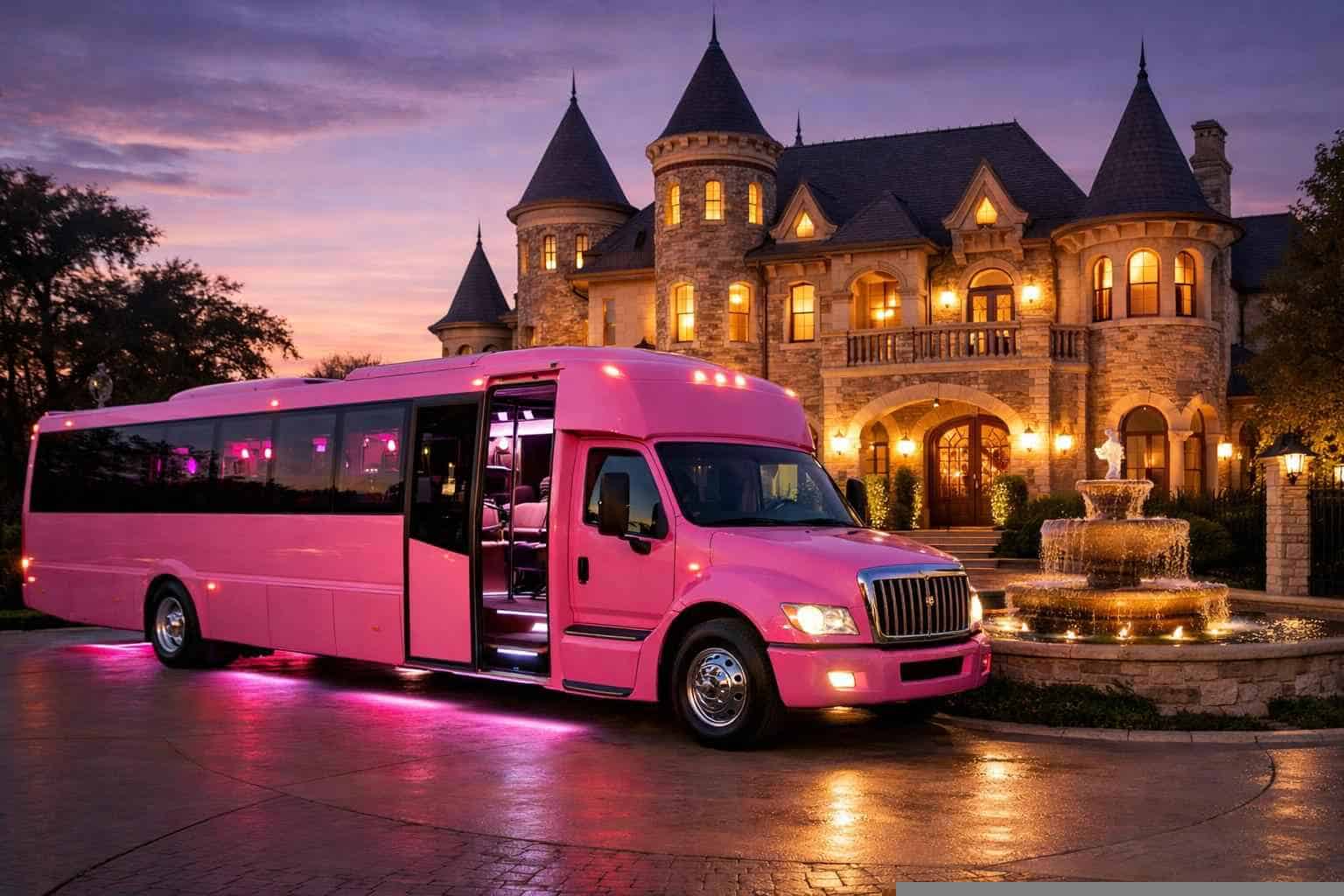 Pink Party Bus Service Castle Hills TX