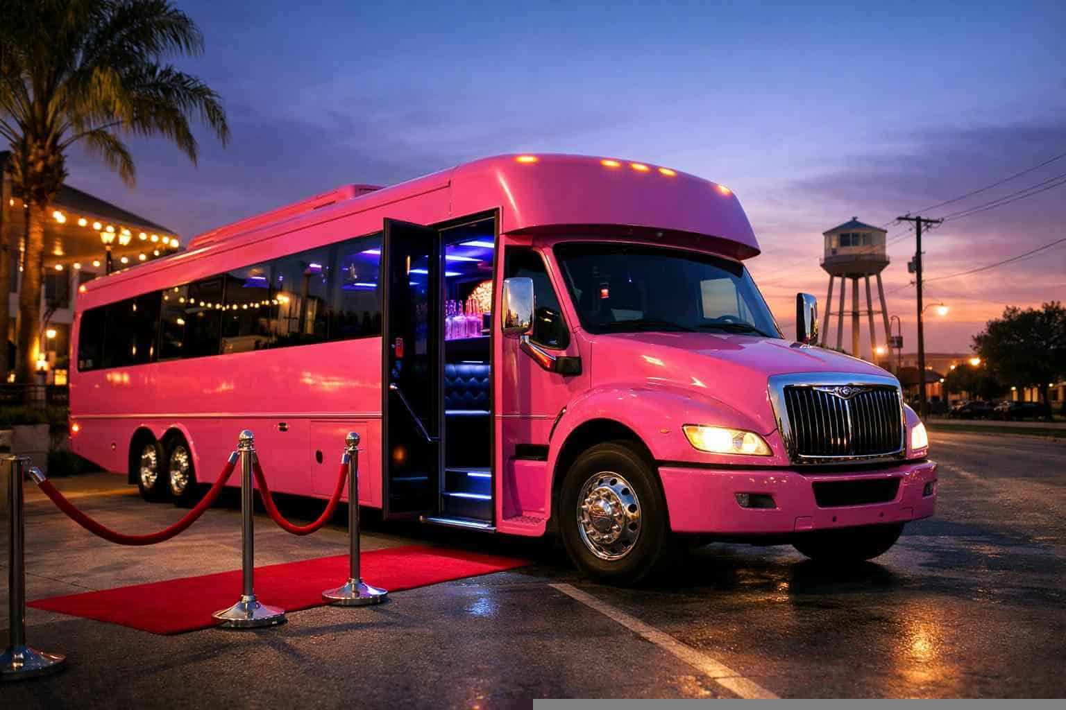 Pink Party Bus Service Kirby TX