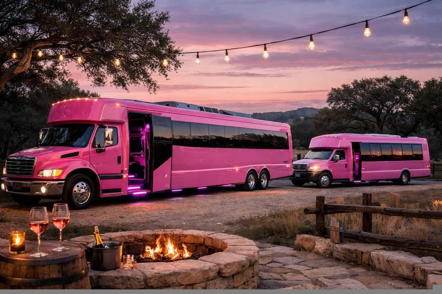 Pink Party Buses in Bulverde Texas