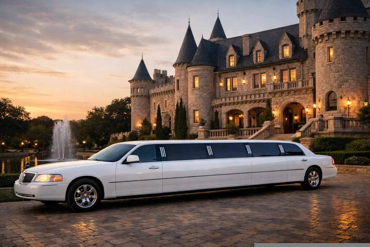 White Limo Rental Near Me Castle Hills TX