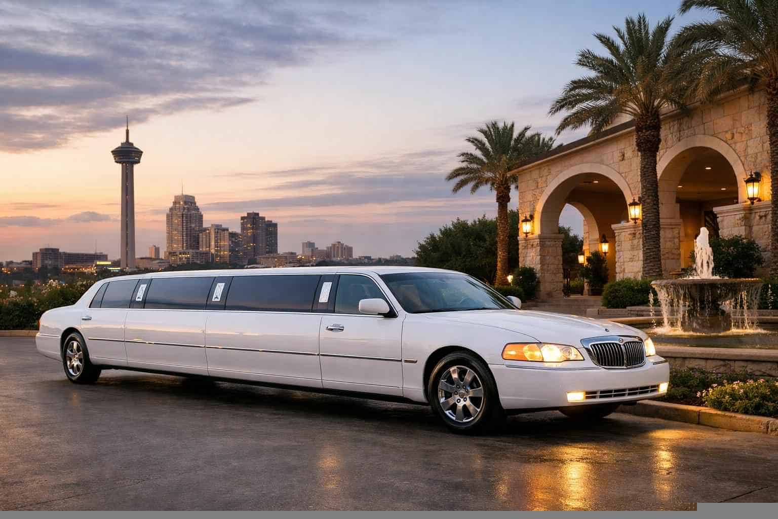 White Limo Rental Near Me Kirby TX