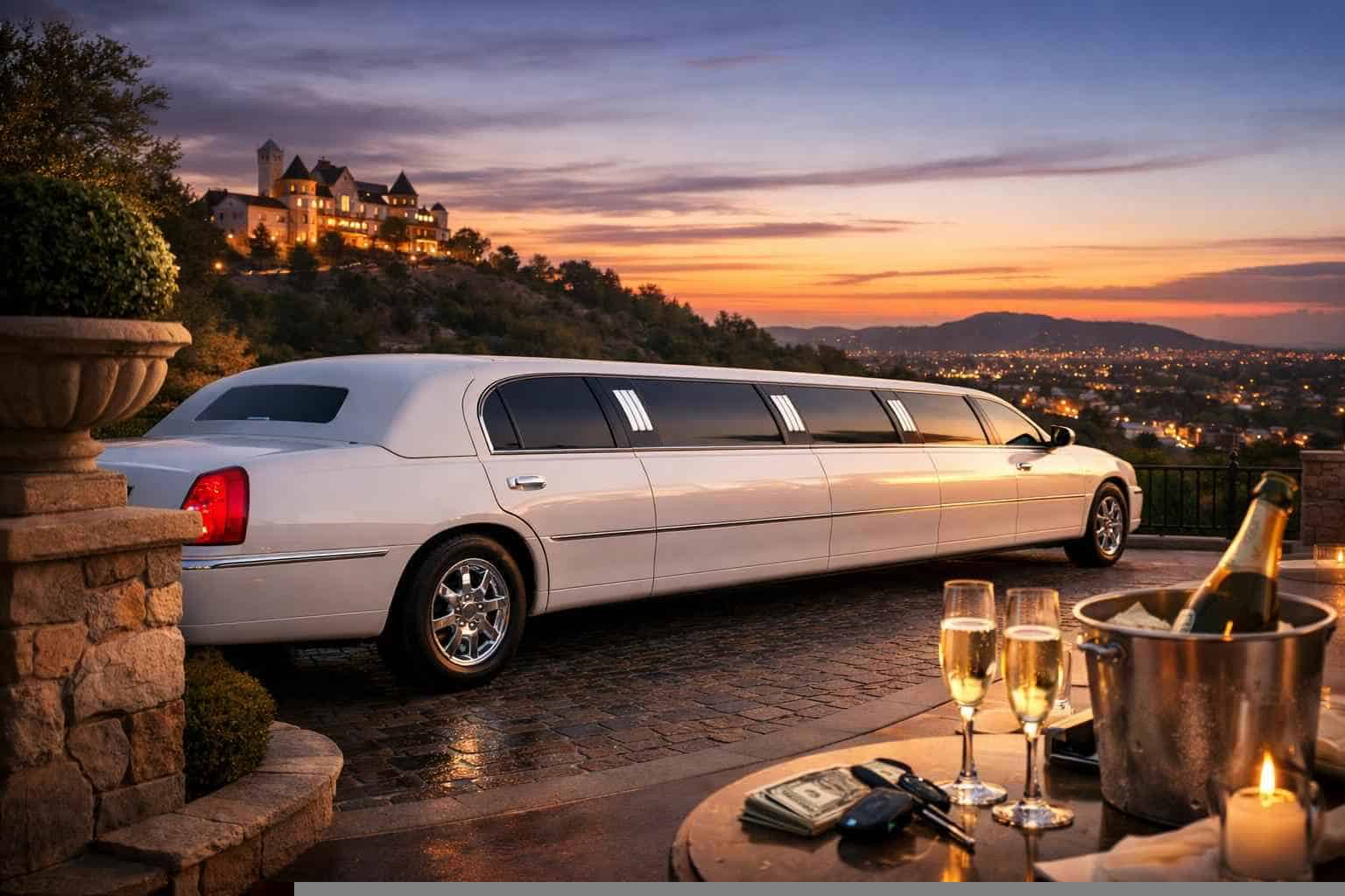 White Limo Rental Prices in Castle Hills TX