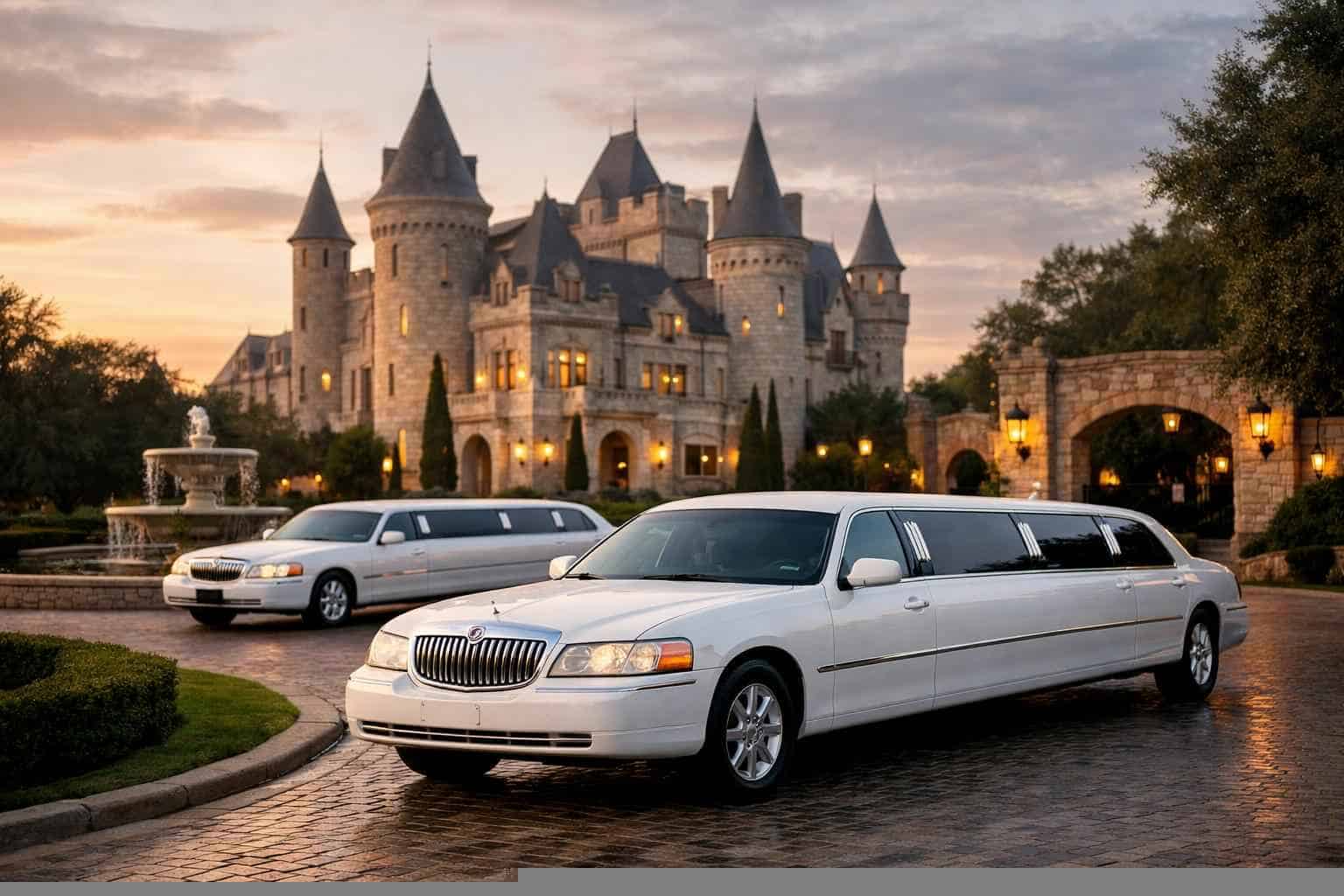 White Limousines in Castle Hills Texas