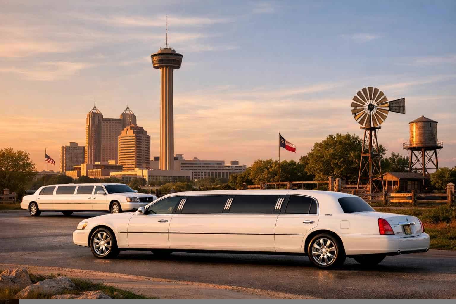 White Limousines in Kirby Texas