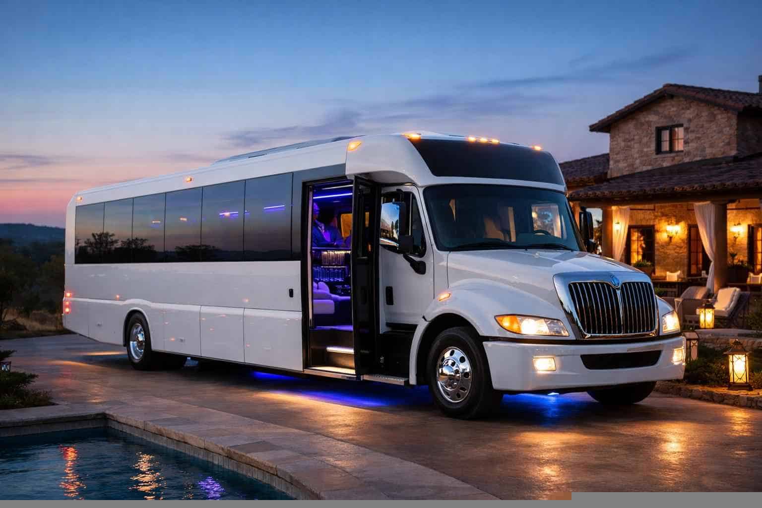 White Party Bus Rental Bulverde TX